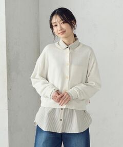 COMME CA ISM / コムサイズム カーディガン・ボレロ | コットンリネンニットカーディガン