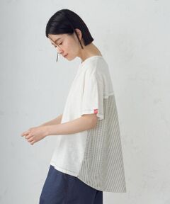 COMME CA ISM / コムサイズム カットソー | スラブ天竺バックフレア　半袖Ｔシャツ