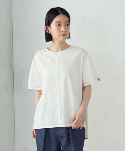 COMME CA ISM / コムサイズム カットソー | スラブ天竺バックフレア　半袖Ｔシャツ | 詳細3