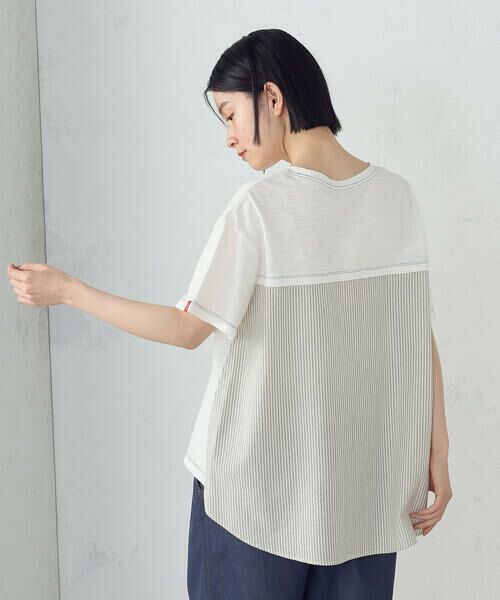 COMME CA ISM / コムサイズム カットソー | スラブ天竺バックフレア　半袖Ｔシャツ | 詳細4