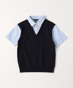 COMME CA ISM / コムサイズム Tシャツ | フェイクレイヤード 半袖シャツ(140-160cm)