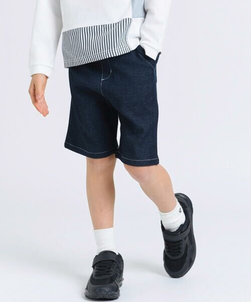 COMME CA ISM/コムサイズム デニムライクジャージー ハーフパンツ ネイビー 140cm COMME CA ISM/コムサイズム デニムライクジャージー ハーフパンツ ネイビー 140cm