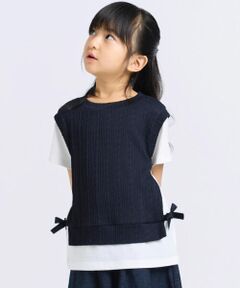 COMME CA ISM / コムサイズム Tシャツ | レイヤード半袖Tシャツ