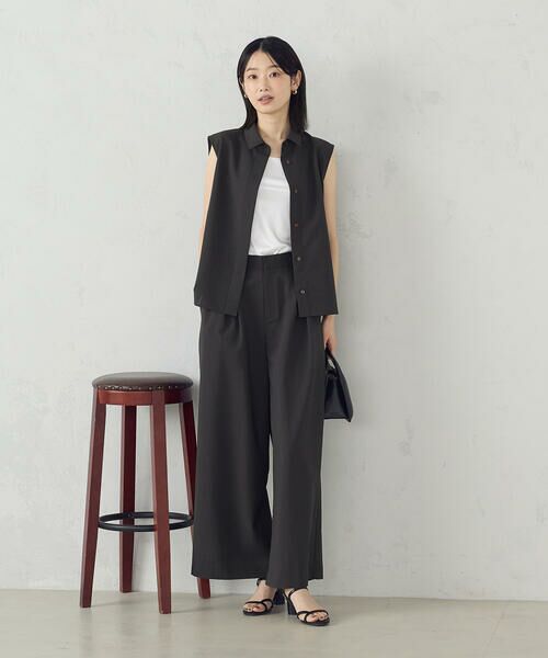 COMME CA ISM / コムサイズム シャツ・ブラウス | 【セットアップ対応】ノースリーブシャツ | 詳細1