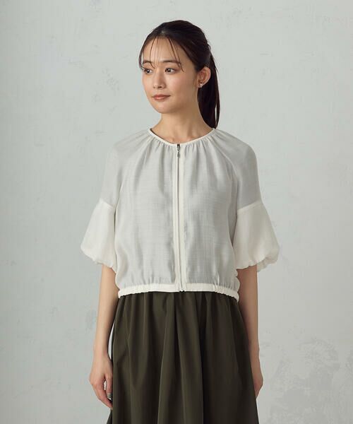 COMME CA ISM / コムサイズム ブルゾン | バルーンスリーブ　シア—ブルゾン | 詳細7