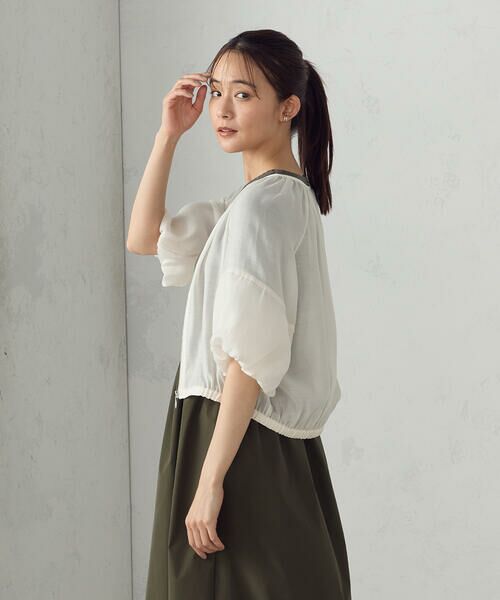 COMME CA ISM / コムサイズム ブルゾン | バルーンスリーブ　シア—ブルゾン | 詳細4