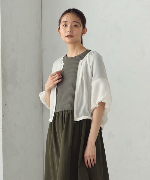 COMME CA ISM / コムサイズム ブルゾン | バルーンスリーブ　シア—ブルゾン | 詳細6