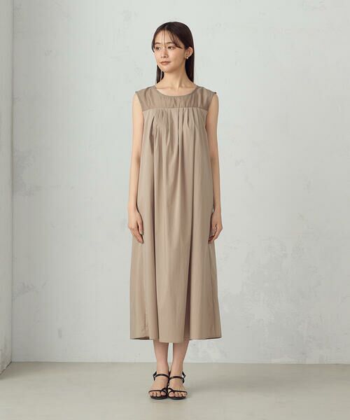 mokomoa　コットンレーヨンノースリーブワンピース 【未使用近】 mokomoa様専用 コットンレーヨンノースリーブワンピース 【未