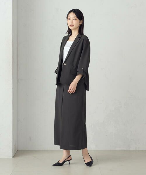 COMME CA ISM / コムサイズム ロング・マキシ丈スカート | 【セットアップ対応】ベルテッドタックスカート | 詳細2