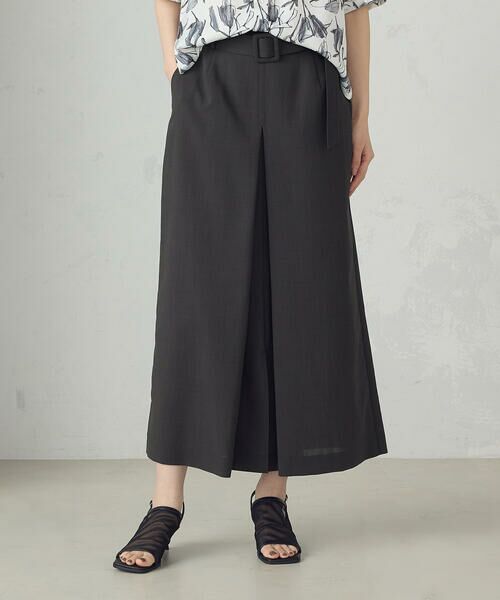 COMME CA ISM / コムサイズム ロング・マキシ丈スカート | 【セットアップ対応】ベルテッドタックスカート | 詳細3