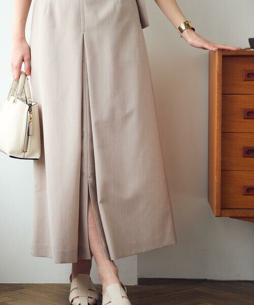 COMME CA ISM / コムサイズム ロング・マキシ丈スカート | 【セットアップ対応】ベルテッドタックスカート | 詳細7
