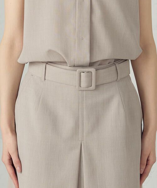 COMME CA ISM / コムサイズム ロング・マキシ丈スカート | 【セットアップ対応】ベルテッドタックスカート | 詳細13