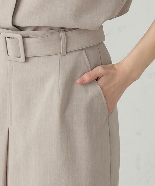 COMME CA ISM / コムサイズム ロング・マキシ丈スカート | 【セットアップ対応】ベルテッドタックスカート | 詳細14