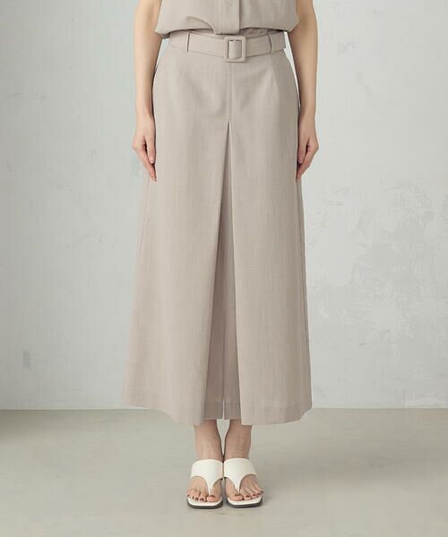 COMME CA ISM / コムサイズム ロング・マキシ丈スカート | 【セットアップ対応】ベルテッドタックスカート | 詳細10