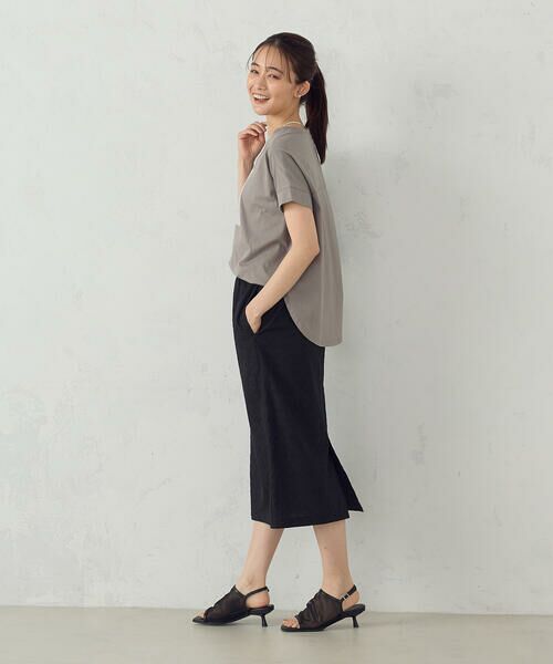 COMME CA ISM / コムサイズム ロング・マキシ丈スカート | エンブロイダリーレース　ナロースカート | 詳細4