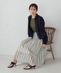 セール】 オーナメントローズプリントスカート （ロング・マキシ