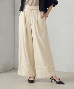 COMME CA ISM / コムサイズム その他パンツ | レーヨンナイロンヴィンテージ　レース使いイージーパンツ