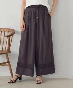 COMME CA ISM / コムサイズム その他パンツ | レーヨンナイロンヴィンテージ　レース使いイージーパンツ