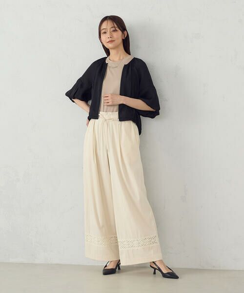 COMME CA ISM / コムサイズム その他パンツ | レーヨンナイロンヴィンテージ レース使いイージーパンツ | 詳細1