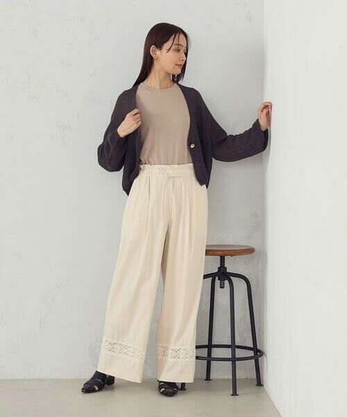 COMME CA ISM / コムサイズム その他パンツ | レーヨンナイロンヴィンテージ レース使いイージーパンツ | 詳細2
