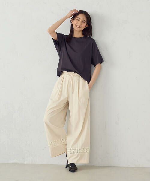 COMME CA ISM / コムサイズム その他パンツ | レーヨンナイロンヴィンテージ レース使いイージーパンツ | 詳細3