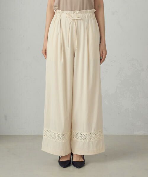 COMME CA ISM / コムサイズム その他パンツ | レーヨンナイロンヴィンテージ レース使いイージーパンツ | 詳細6