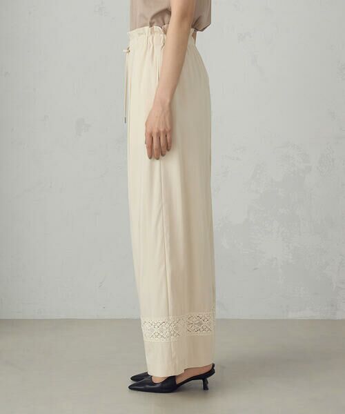 COMME CA ISM / コムサイズム その他パンツ | レーヨンナイロンヴィンテージ レース使いイージーパンツ | 詳細7