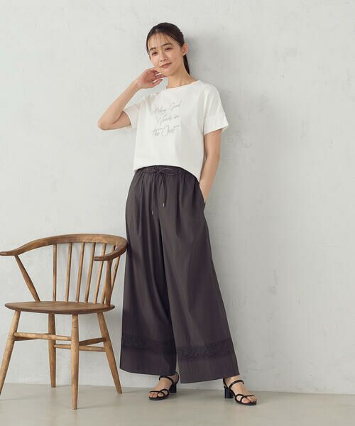 COMME CA ISM / コムサイズム その他パンツ | レーヨンナイロンヴィンテージ レース使いイージーパンツ | 詳細13