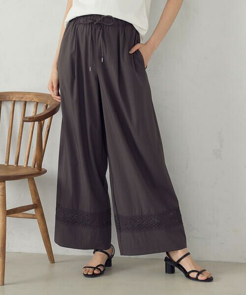 COMME CA ISM / コムサイズム その他パンツ | レーヨンナイロンヴィンテージ レース使いイージーパンツ | 詳細14