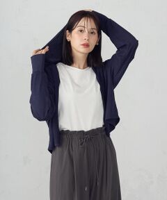 COMME CA ISM / コムサイズム カーディガン・ボレロ | 【接触冷感・ＵＶカット】着流しフーディカーディガン