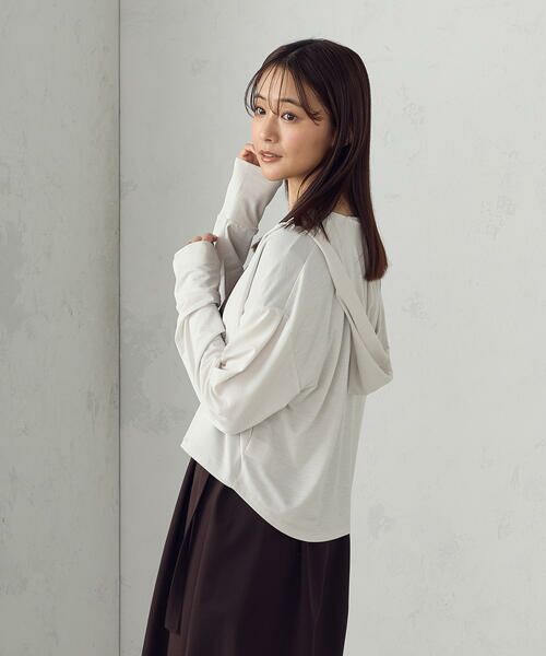 COMME CA ISM / コムサイズム カーディガン・ボレロ | 【接触冷感・UVカット】着流しフーディカーディガン | 詳細5