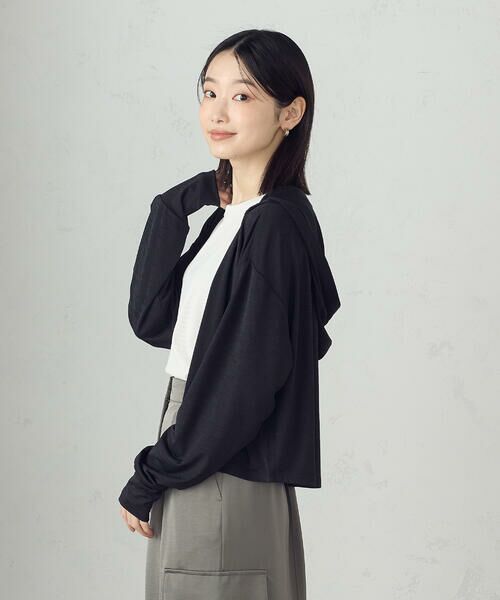 COMME CA ISM / コムサイズム カーディガン・ボレロ | 【接触冷感・UVカット】着流しフーディカーディガン | 詳細12