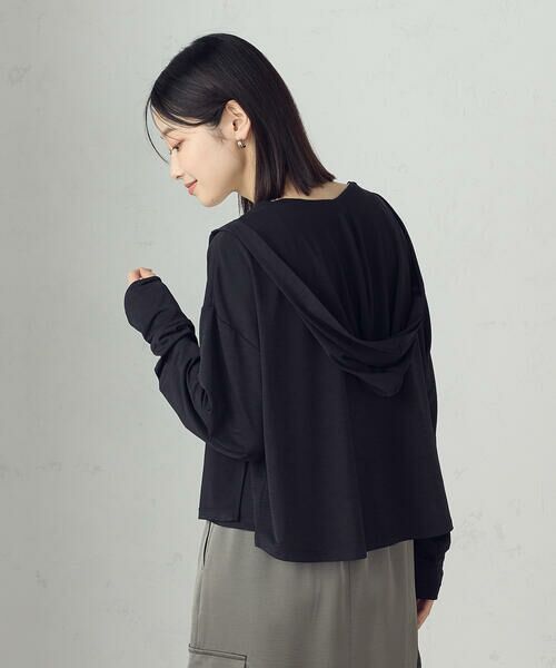 COMME CA ISM / コムサイズム カーディガン・ボレロ | 【接触冷感・UVカット】着流しフーディカーディガン | 詳細13