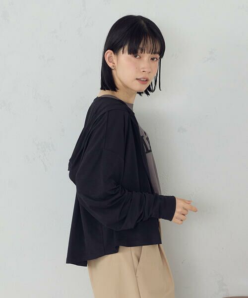 COMME CA ISM / コムサイズム カーディガン・ボレロ | 【接触冷感・UVカット】着流しフーディカーディガン | 詳細15
