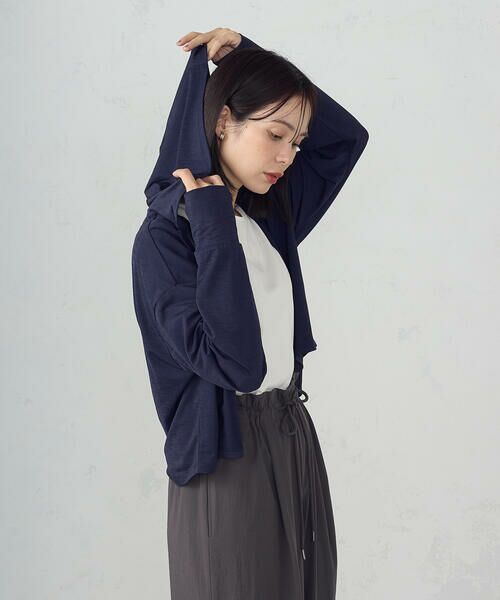 COMME CA ISM / コムサイズム カーディガン・ボレロ | 【接触冷感・UVカット】着流しフーディカーディガン | 詳細24