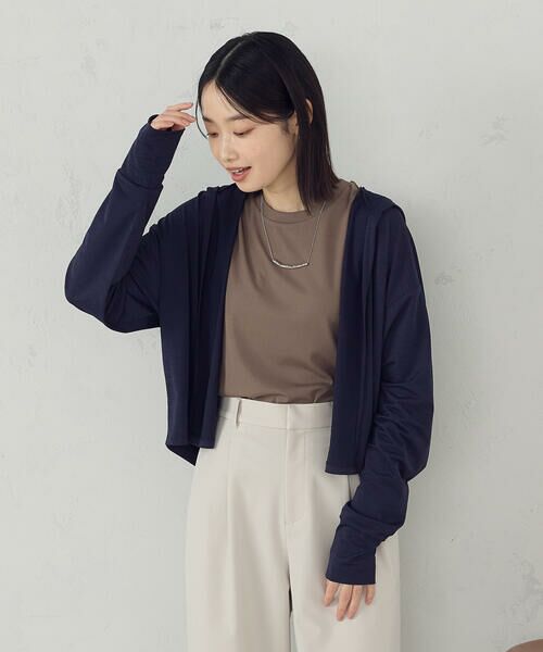 COMME CA ISM / コムサイズム カーディガン・ボレロ | 【接触冷感・UVカット】着流しフーディカーディガン | 詳細27