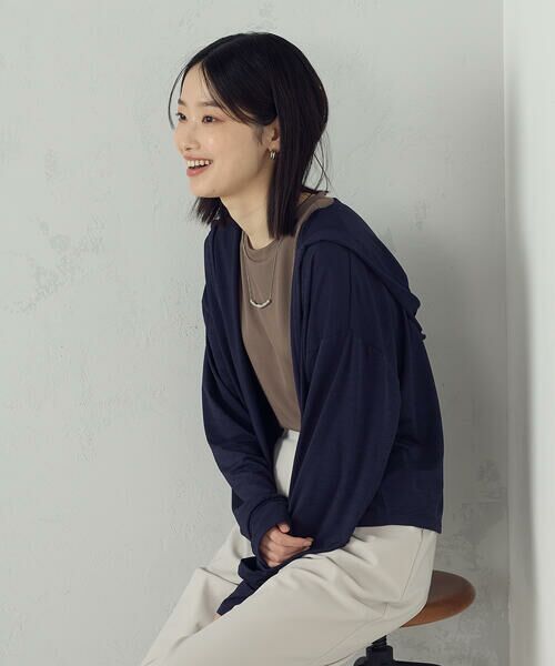 COMME CA ISM / コムサイズム カーディガン・ボレロ | 【接触冷感・UVカット】着流しフーディカーディガン | 詳細29