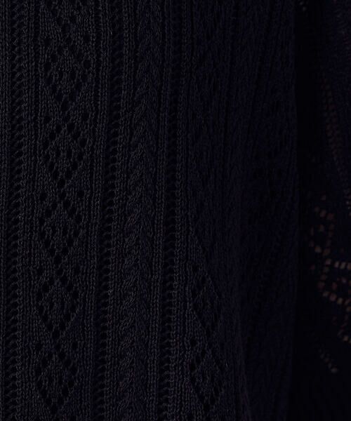 COMME CA ISM / コムサイズム ニット・セーター | 【ウォッシャブル】透かし柄半袖ニットシャツ | 詳細17