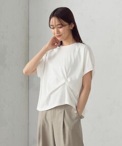 COMME CA ISM / コムサイズム カットソー | 【接触冷感】ツイストタックＴシャツ　