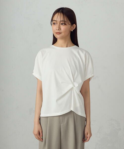 COMME CA ISM / コムサイズム カットソー | 【接触冷感】ツイストタックＴシャツ　 | 詳細4