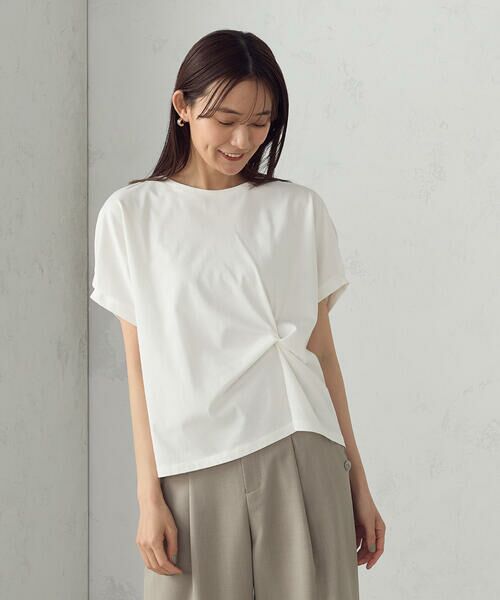 COMME CA ISM / コムサイズム カットソー | 【接触冷感】ツイストタックＴシャツ　 | 詳細3