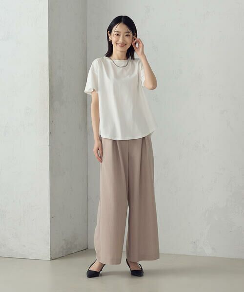 COMME CA ISM / コムサイズム カットソー | 【接触冷感】バックタックＴシャツ | 詳細1