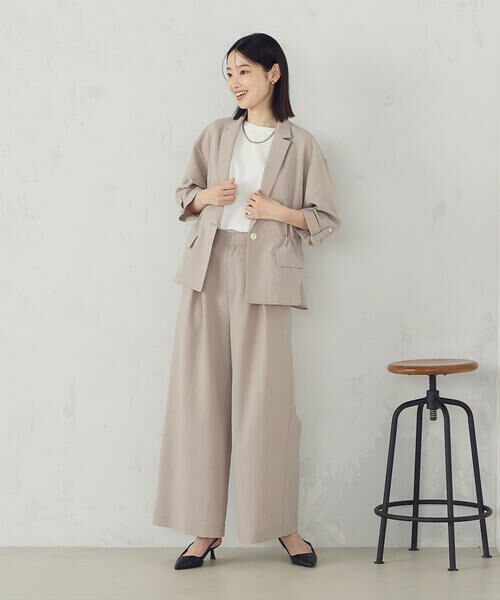 COMME CA ISM / コムサイズム カットソー | 【接触冷感】バックタックＴシャツ | 詳細4