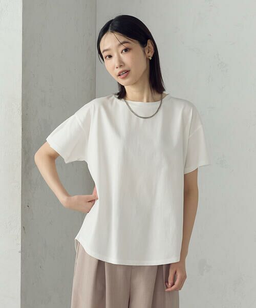 COMME CA ISM / コムサイズム カットソー | 【接触冷感】バックタックＴシャツ | 詳細6