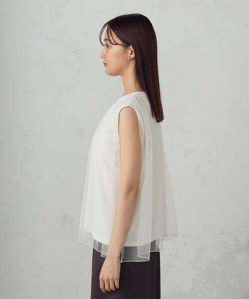 COMME CA ISM / コムサイズム カットソー | チュール　ノースリーブカットソー | 詳細8