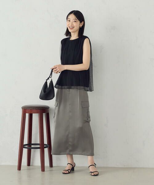 COMME CA ISM / コムサイズム カットソー | チュール　ノースリーブカットソー | 詳細15