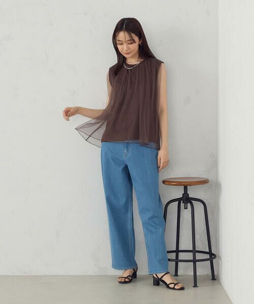 COMME CA ISM / コムサイズム カットソー | チュール　ノースリーブカットソー | 詳細18