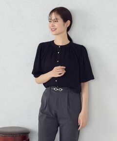 COMME CA ISM / コムサイズム シャツ・ブラウス | 前後２ＷＡＹ　ギャザーブラウス　