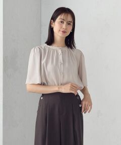 COMME CA ISM / コムサイズム シャツ・ブラウス | 前後２ＷＡＹ　ギャザーブラウス　