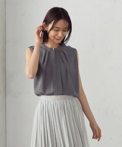 COMME CA ISM / コムサイズム シャツ・ブラウス | ノースリーブタックブラウス